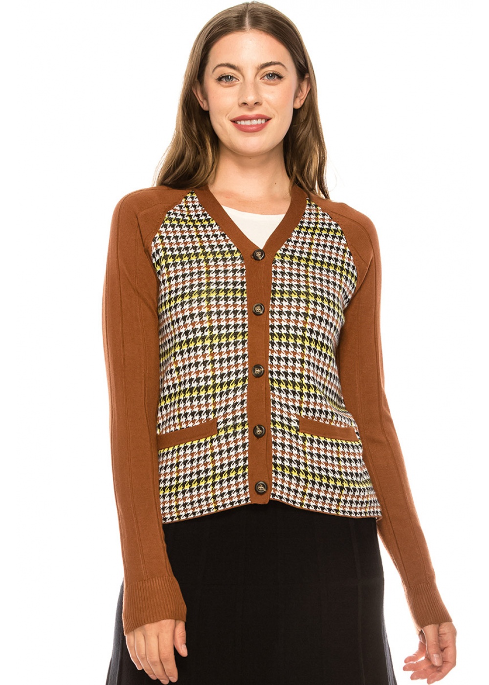 Rust Cardigan Modest Women Clothing YAL New York